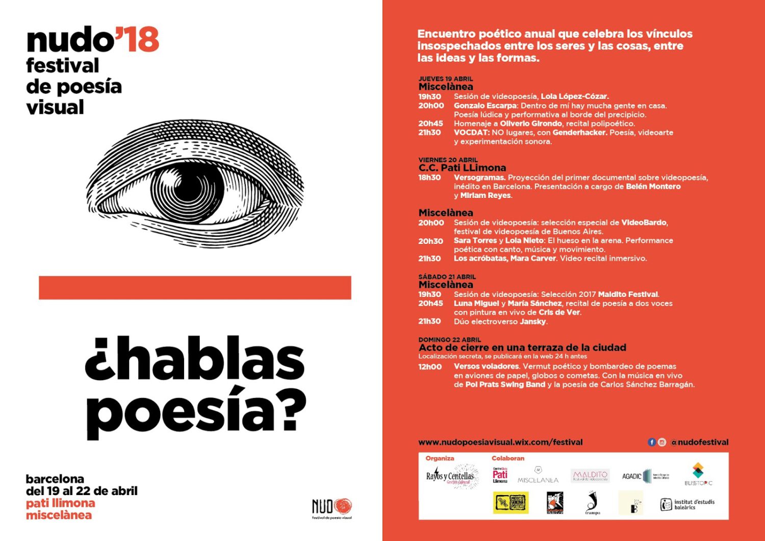 NUDO 2018, Feria de Poesía Visual Barcelona: CAOSCOPIA
